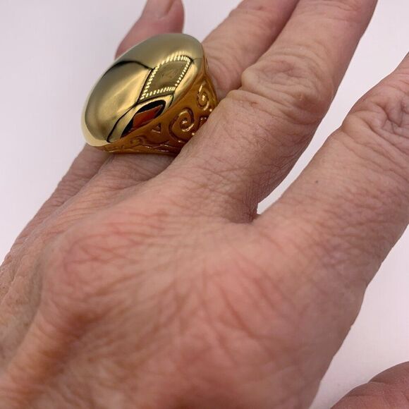 Bracelet/cuff, gold coloured stainless steel, braided mesh, new item, one size - Picture 12 of 16